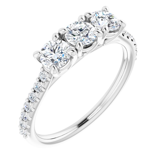9/10 CTW Natural Diamond Anniversary Band-14kt White Gold-6.00-