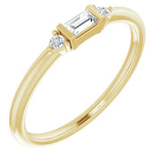 1/8 CTW Diamond Stackable Ring-14kt Yellow Gold-6.00-