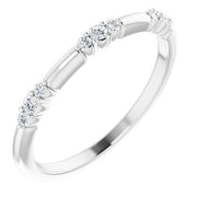 1/8 CTW Lab-Grown Diamond Stackable Ring-14kt White Gold-