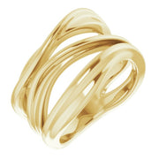 Negative Space Ring-14kt Yellow Gold-6.00-