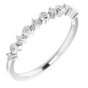 1/10 CTW Natural Diamond Ring-14kt White Gold-6.00-