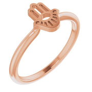 Hamsa Stackable Ring-14kt Rose Gold-6.00-