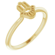 Hamsa Stackable Ring-14kt Yellow Gold-6.00-