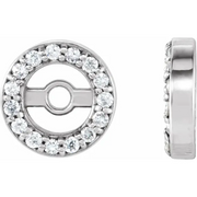 14K White .08 CTW Diamond Earring Jackets with 3.6 mm ID-