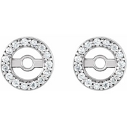 14K White .08 CTW Diamond Earring Jackets with 3.6 mm ID-