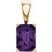 14K Yellow Amethyst Pendant-