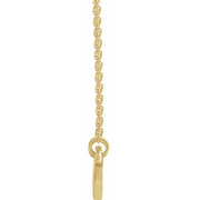 14K Yellow .03 CTW Diamond Heart 16" Necklace-