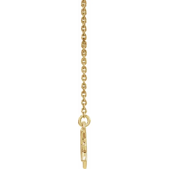 14K Yellow .04 CTW Diamond Star 16-18" Necklace-