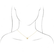 14K Yellow .04 CTW Diamond Star 16-18" Necklace-