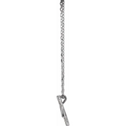 14K White .05 CTW Diamond Double Leaf 18" Necklace-
