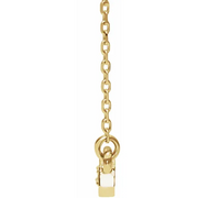 14K Yellow 1/5 CTW Diamond Bar 16-18" Necklace-