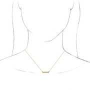 14K Yellow 1/5 CTW Diamond Bar 16-18" Necklace-