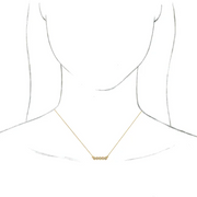 14K Yellow 1/5 CTW Diamond Bar 16-18" Necklace