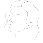 14K Yellow Aquamarine & 1/6 CTW Diamond Hoop Earrings-