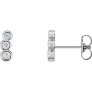 14K White 1/6 CTW Diamond Petite Ear Climbers-