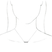 14K White .05 CTW Diamond Geometric Bar 16-18" Necklace-