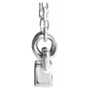 14K White 1/10 CTW Diamond Bar 16-18" Necklace-