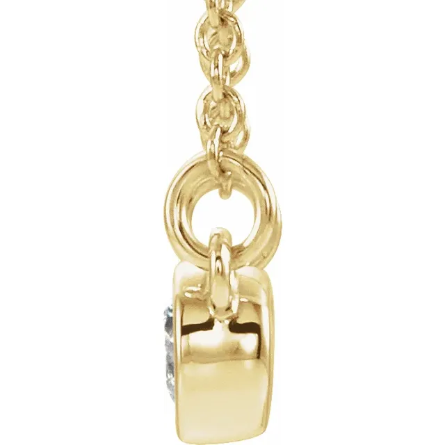 14K Yellow Sapphire & .02 CTW Diamond 16" Necklace-