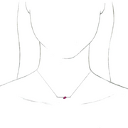 Platinum Pink Tourmaline & 1/10 CTW Diamond 16" Necklace-
