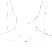 14K White Multi-Gemstone & .06 CTW Diamond Bar 16" Necklace-