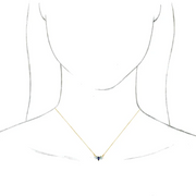 14K Yellow Multi-Gemstone & .06 CTW Diamond Bar 18" Necklace-