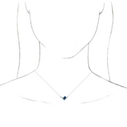 14K White Multi-Gemstone & .06 CTW Diamond 16" Necklace-