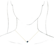 14K Yellow Multi-Gemstone & .06 CTW Diamond 18" Necklace-