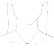 14K White Blue Zircon & 1/5 CTW Diamond 16" Necklace-