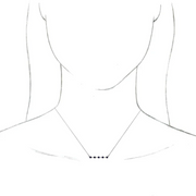 14K White Blue Sapphire Bezel-Set 16" Bar Necklace-