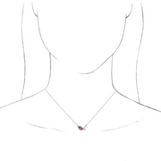 14K White Pink Sapphire & 1/6 CTW Diamond 16" Necklace-