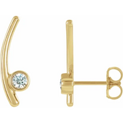 14K Yellow Sapphire Ear Climbers-
