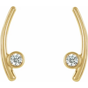 14K Yellow Sapphire Ear Climbers-