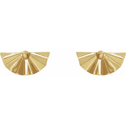 14K Yellow Geometric Earrings-
