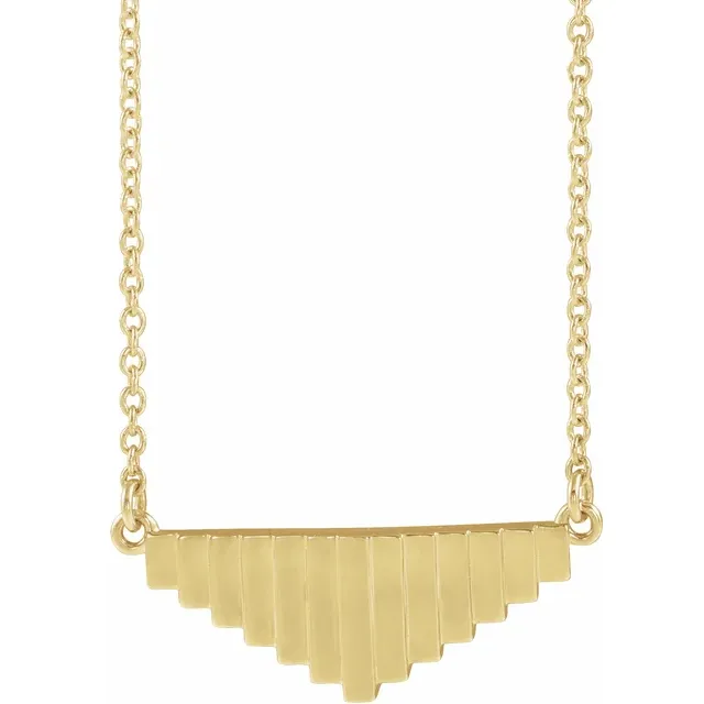14K Yellow 18" Geometric Necklace-