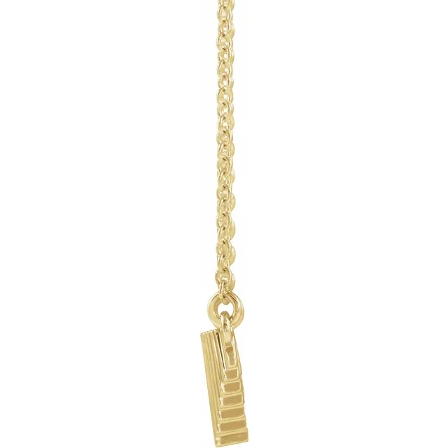 14K Yellow 18" Geometric Necklace-
