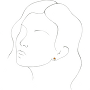 14K Yellow Citrine & 1/6 CTW Diamond Earrings-