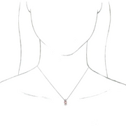 14K White Pink Morganite & 1/4 CTW Diamond 16-18" Necklace-