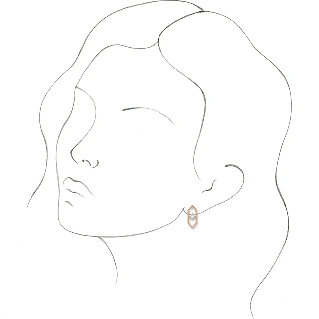14K Rose 1/3 CTW Diamond Geometric Earrings-