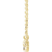 14K Yellow 1/4 CTW Lab-Grown Diamond French-Set Bar 16-18" Necklace-