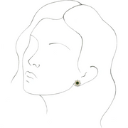 14K Yellow Green Tourmaline & 3/4 CTW Diamond Earrings-