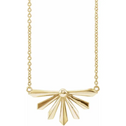 14K Yellow Starburst 16" Necklace-