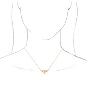 14K Yellow Starburst 16" Necklace-