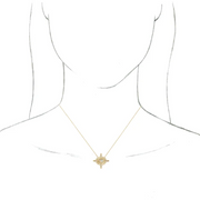 14K Yellow Ethiopian Opal & .08 CTW Diamond Celestial 16-18" Necklace-