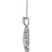 14K White 1/4 CTW Diamond Vintage-Inspired 16-18" Necklace-