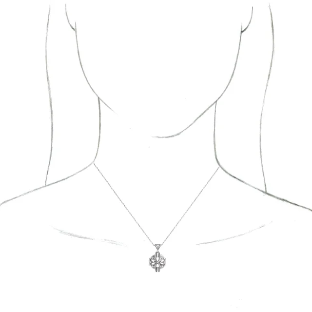 14K White 1/4 CTW Diamond Vintage-Inspired 16-18" Necklace