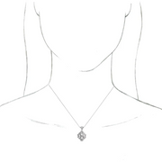 14K White 1/4 CTW Diamond Vintage-Inspired 16-18" Necklace-