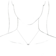 14K White 1/6 CTW Diamond Semi-Set Geometric 18" Necklace-