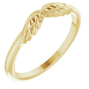 Stackable Angel Wings Ring-14kt Yellow Gold-6.00-