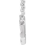 14K White .06 CTW Diamond Geometric 16-18" Necklace-