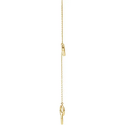 14K Yellow 1/10 CTW Diamond Circle Y 16-18" Necklace-